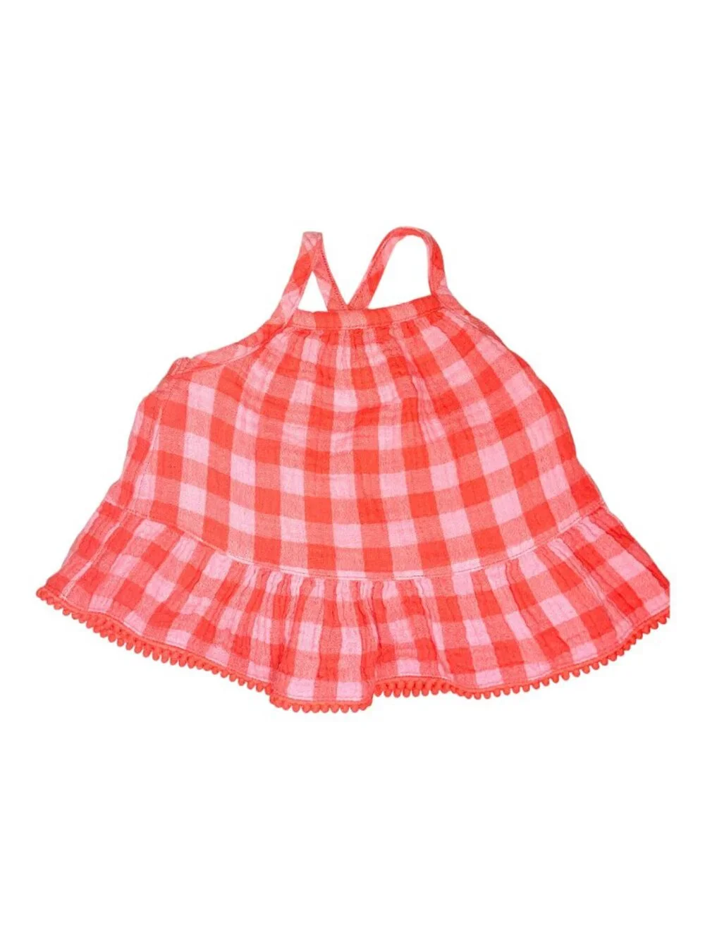 Cat & Jack 2-Piece Girl's Toddler's Ruffled Romper Set Reds/Pinks Size 12M